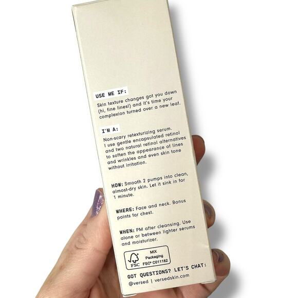VERSED New Press Restart Fine Lines Firmness Treatment Gentle Retinol Serum - Picture 8 of 11